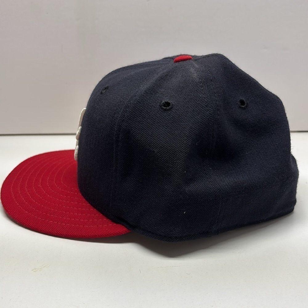 Atlanta Braves‎ New Era 59Fifty MLB Cap Hat Fitted Size 7 1/2 Red & Blue - Picture 4 of 8
